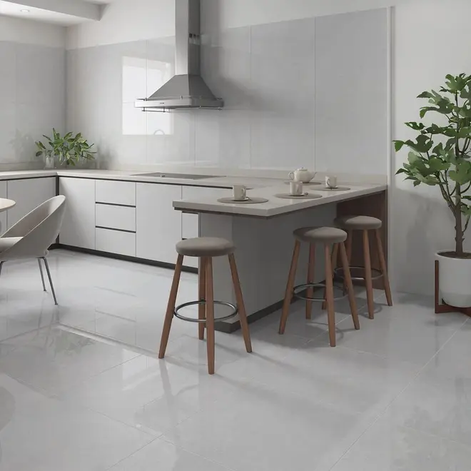 Piso 60x60 Polido Princess Cinza Retificado Cx 2,15m²  Formigres