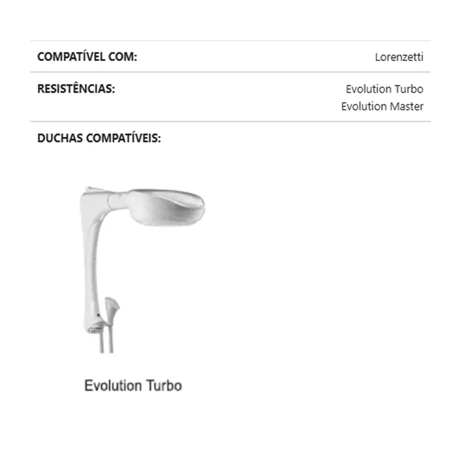 Resistência para Lorenzetti Evolution 7500W 220V Pratimix