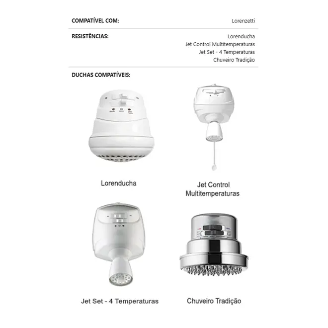 Resistência para Lorenzetti Tradição 4T 4500W 127V Pratimix