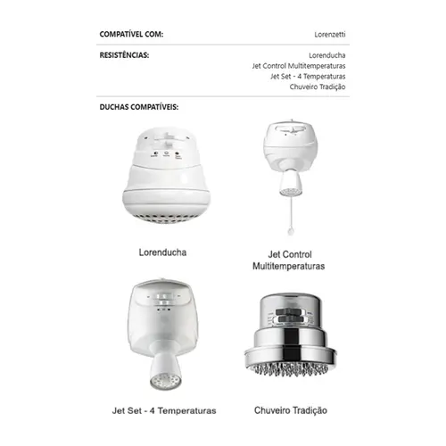 Resistência para Lorenzetti Tradição 4T 6800W 220V Pratimix