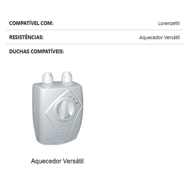 Resistência Lorenzetti Aquecedor 3T 6400W 220V Pratimix