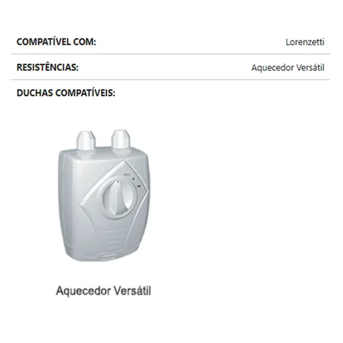 Resistência Lorenzetti Aquecedor 3T 6400W 220V Pratimix