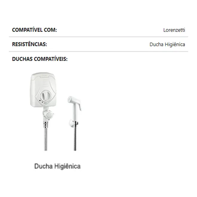 Resistência para Lorenzetti Ducha Higiênica 3T 4300W 220V Pratimix