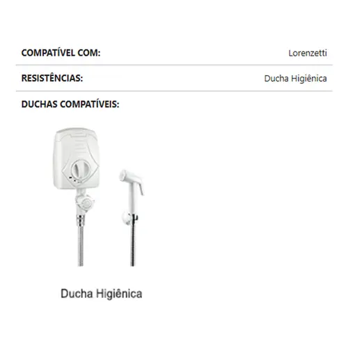 Resistência para Lorenzetti Ducha Higiênica 3T 4300W 220V Pratimix