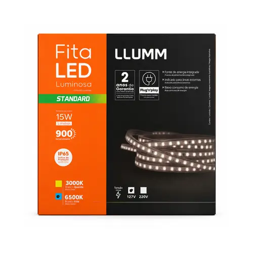 Fita Led Standard HV 5 Metros 15W/m 6500K LLUMM