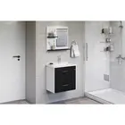 Kit Gabinete Banheiro Roma 55cm Preta Ajr