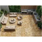 Piso 76x76 Pedra São Tomé RT76545 Granilhado Cx2,87m² Embramaco