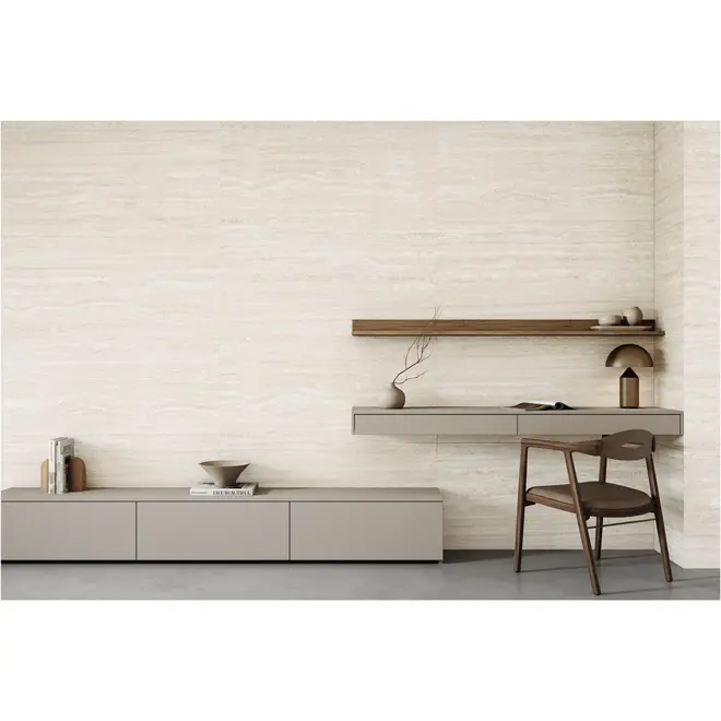 Piso 64x123 Acetinado 64520 Travertino Navona Cx2,36m² Ennova