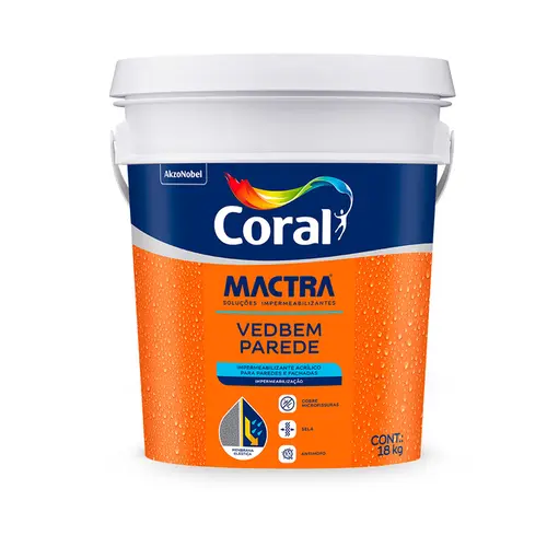 MACTRA VEDBEM PAREDE 18KG BRANCO CORAL