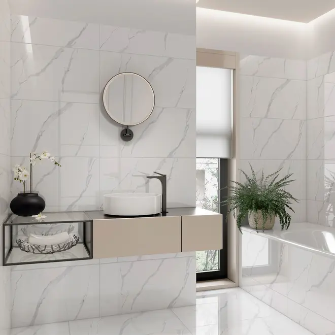 REVESTIMENTO 38X74,5 MILANO LUX POLIDO RETIFICADO CX 1,98 M2 MARMOCER