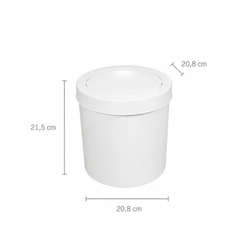 CESTO MULTIUSO BASCULANTE 6L BRANCO ASTRA