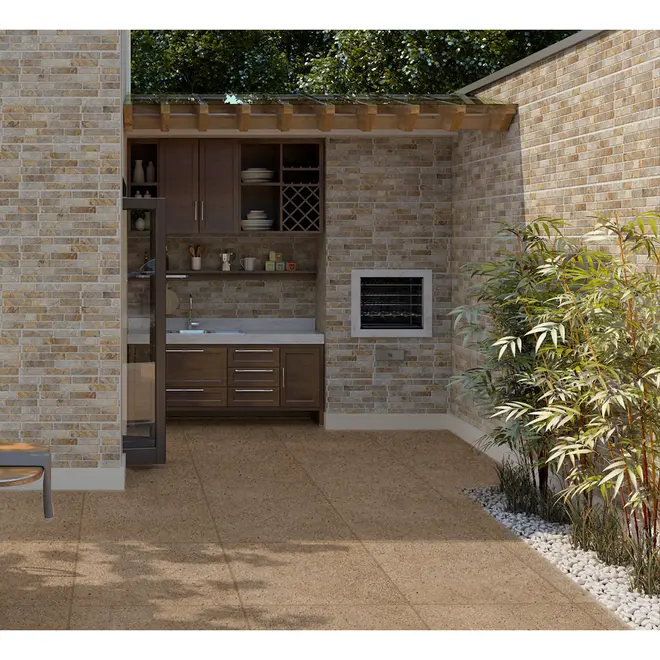 Revestimento 34 x 58 Connect Brick Stone 54008 Cx 1,52 m² Embramaco