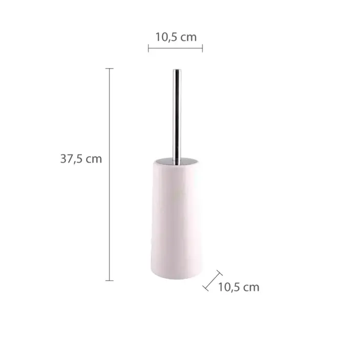 ESCOVA SANITARIA REDONDA HASTE INOX BRANCA ASTRA