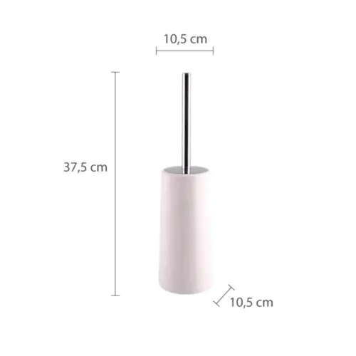 ESCOVA SANITARIA REDONDA HASTE INOX BRANCA ASTRA