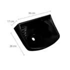 LAVATÓRIO PLASTICO 4,8L 36X26 PRETO ASTRA