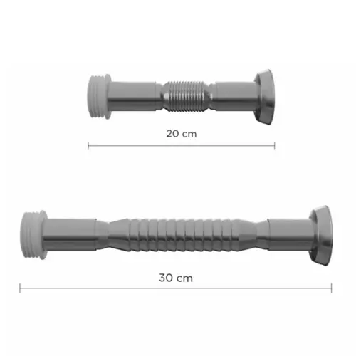 TUBO LIGACAO AJUSTAVEL FLEXIVEL CROM 30CM ASTRA