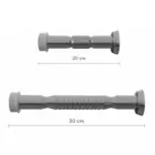 TUBO LIGACAO AJUSTAVEL FLEXIVEL CROM 30CM ASTRA