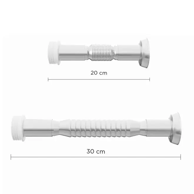 TUBO LIGACAO AJUSTAVEL FLEXIVEL BRANCO 25CM ASTRA