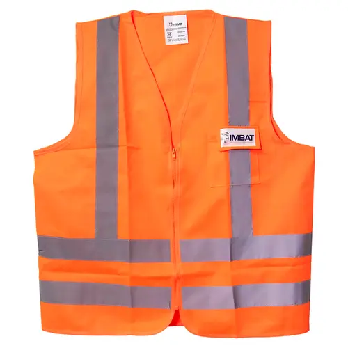 COLETE REFLETIVO LARANJA G C/BOLSO IMBAT