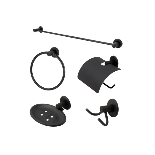 Kit 5 Peças Preto Inox Stander SSMetais
