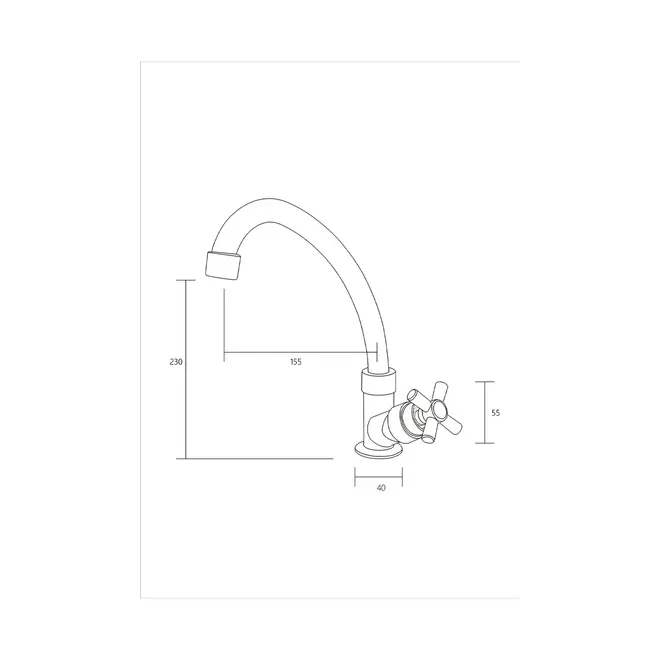 Torneira de Cozinha ABS Mesa 6731 Básica Deckcasa
