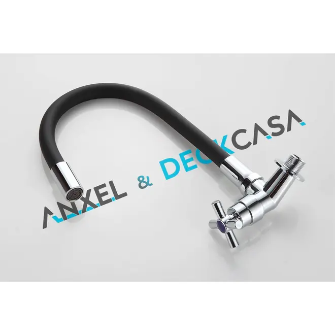 Torneira de Cozinha ABS Parede 6743 Flexível Black Deckcasa