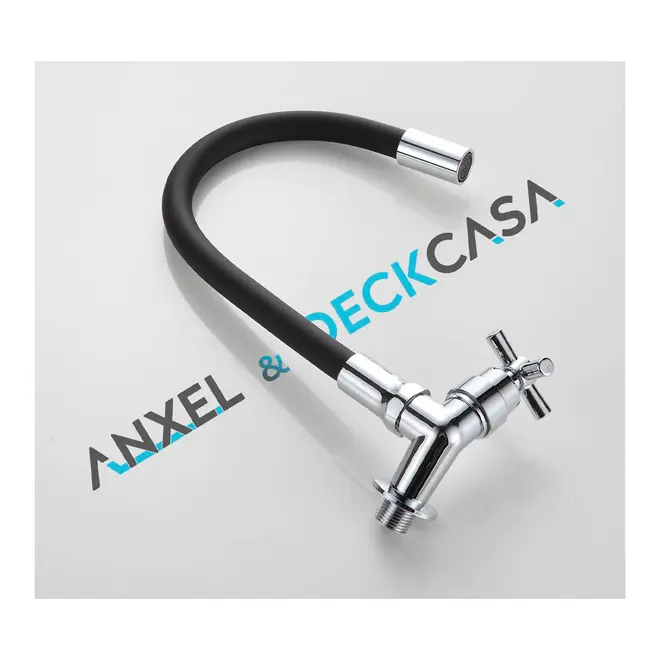 Torneira de Cozinha ABS Parede 6743 Flexível Black Deckcasa