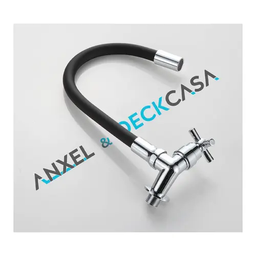 Torneira de Cozinha ABS Parede 6743 Flexível Black Deckcasa
