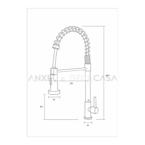 Torneira de Cozinha Gourmet Fria Mesa 1692 Black Deckcasa