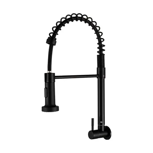 Torneira de Cozinha Gourmet Fria Parede Black Fosco Deckcasa