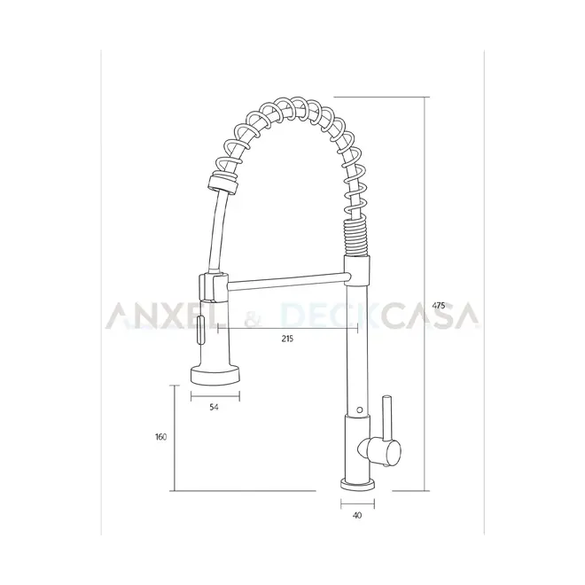 Torneira de Cozinha Gourmet Fria Mesa 1692 Cromada Deckcasa