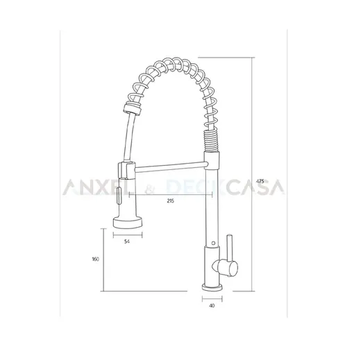 Torneira de Cozinha Gourmet Fria Mesa 1692 Cromada Deckcasa