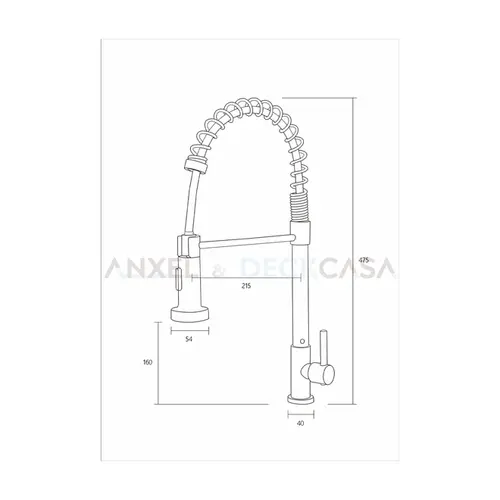 Torneira de Cozinha Gourmet Fria Mesa 1962 Escovada Deckcasa