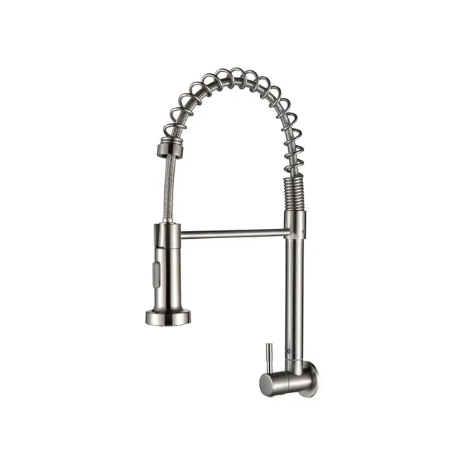 Torneira de Cozinha Gourmet Fria Parede Escovada Deckcasa