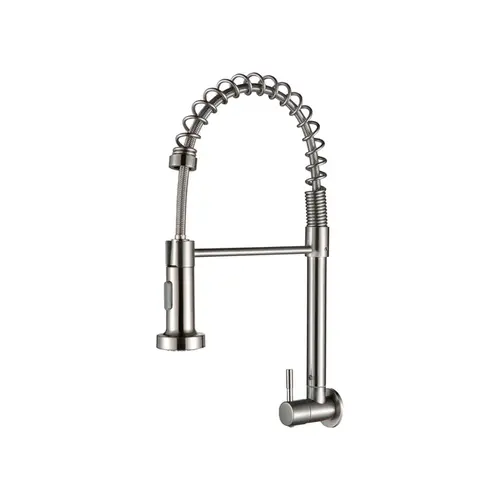 Torneira de Cozinha Gourmet Fria Parede Escovada Deckcasa