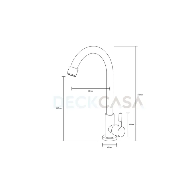 Torneira de Cozinha Mesa 6603 Black Deckcasa