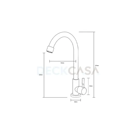 Torneira de Cozinha Mesa 6603 Black Deckcasa