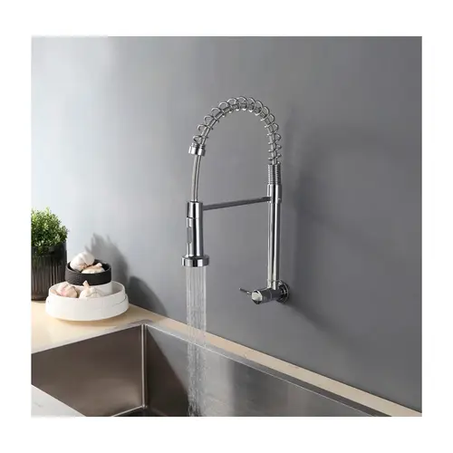 Torneira de Cozinha Gourmet Fria Parede Cromada Deckcasa