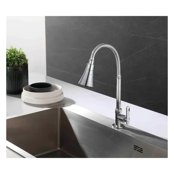 Torneira de Cozinha Mesa 6614 Jato Duplo Cromada Deckcasa
