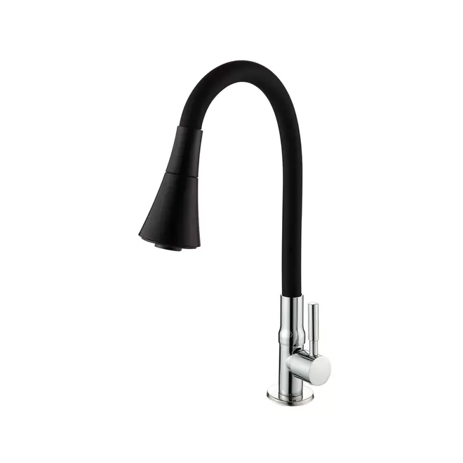 Torneira de Cozinha de Mesa 6607 com Jato Duplo Black Deckcasa