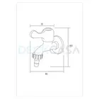 Torneira para Jardim Cromada Deckcasa