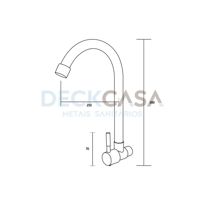 Torneira de Cozinha Parede 6603 Black Deckcasa