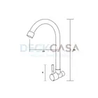 Torneira de Cozinha Parede 6603 Black Deckcasa