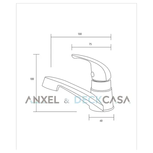 Torneira para Lavatório ABS 6711 Alavanca Cromada Deckcasa