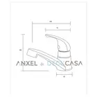 Torneira para Lavatório ABS 6711 Alavanca Cromada Deckcasa