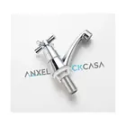 Torneira para Lavatório ABS 6712 Cruzeta Cromada Deckcasa