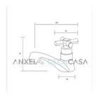 Torneira para Lavatório ABS 6712 Cruzeta Cromada Deckcasa