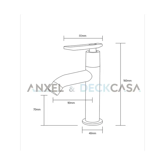 Torneira para Lavatório ABS 6715 Slim Cromada Deckcasa