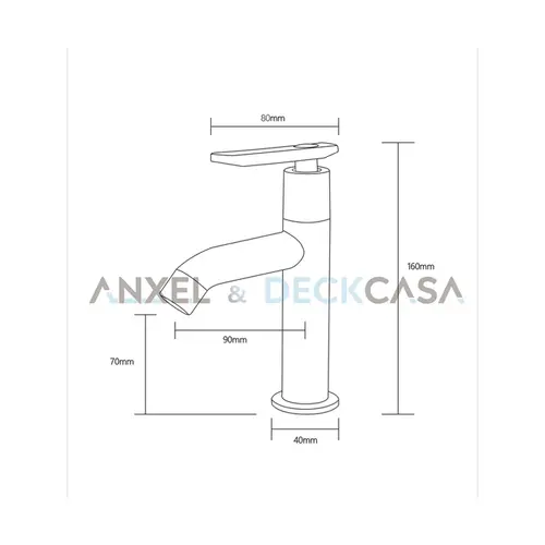 Torneira para Lavatório ABS 6715 Slim Cromada Deckcasa