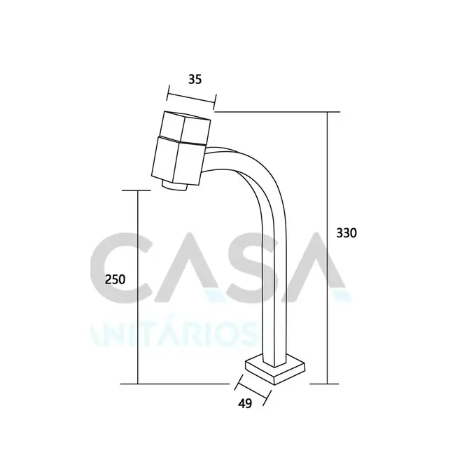 Torneira para Lavatório Alta 6605 Cromada Deckcasa